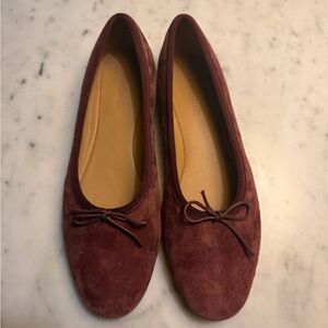 Madewell Burgundy Suede Flats